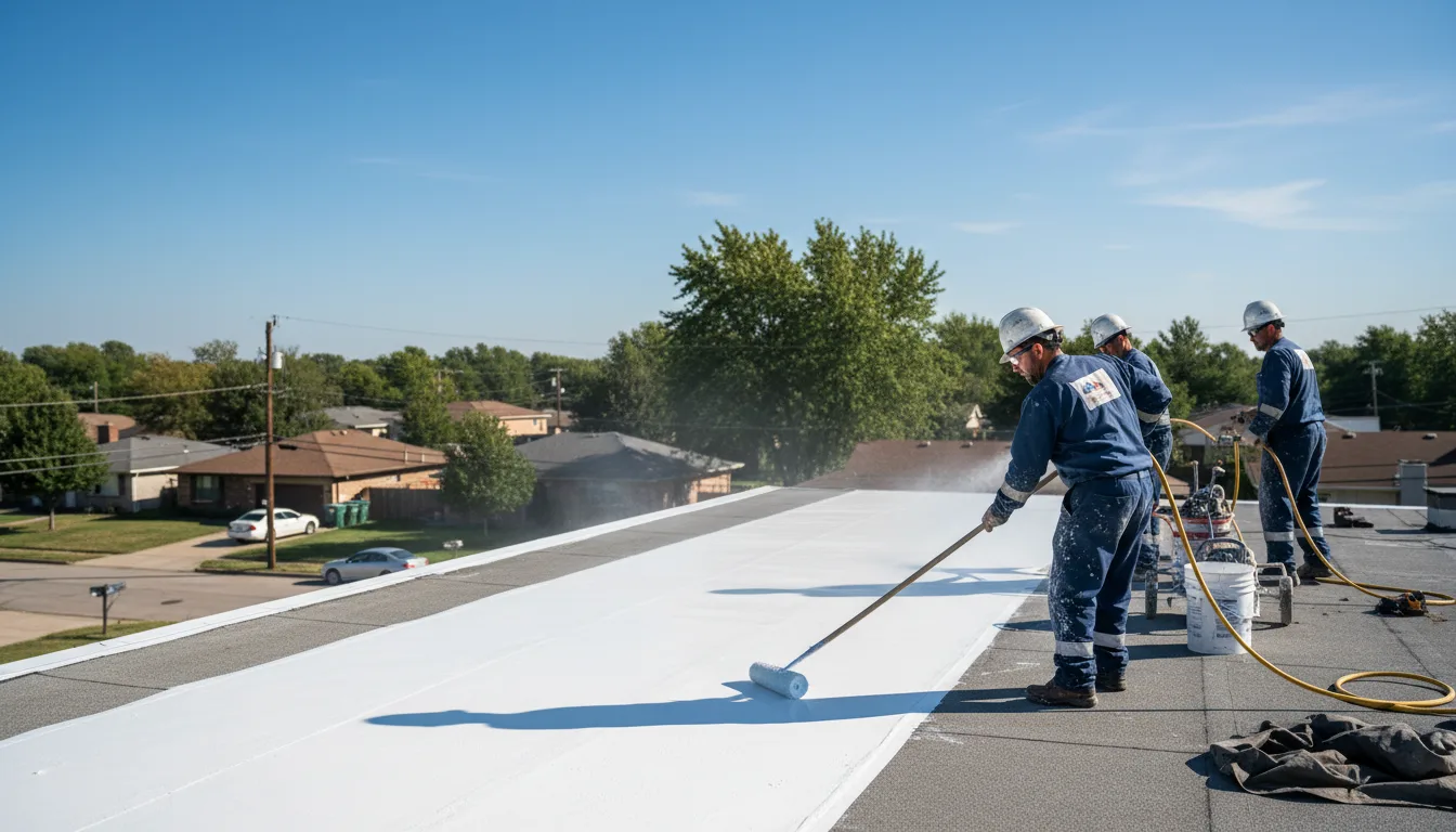 Commercial roof coating in Leasburg, NC near me
